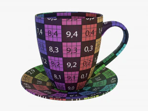 Coffee Mug With Saucer 01 3D Model