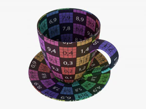 Coffee Mug With Saucer 01 3D Model