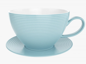 Coffee Mug With Saucer 02 Model 3D