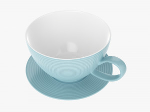 Coffee Mug With Saucer 02 Model 3D