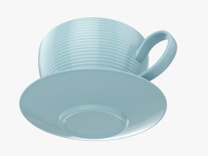 Coffee Mug With Saucer 02 Model 3D