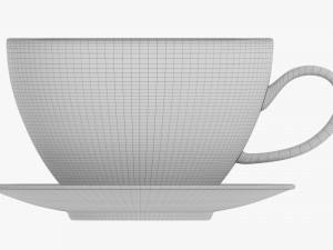 Coffee Mug With Saucer 02 Model 3D