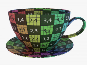 Coffee Mug With Saucer 02 Model 3D