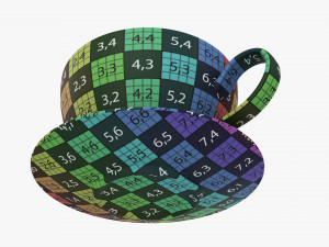 Coffee Mug With Saucer 02 Model 3D