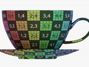 Coffee Mug With Saucer 02 Model 3D