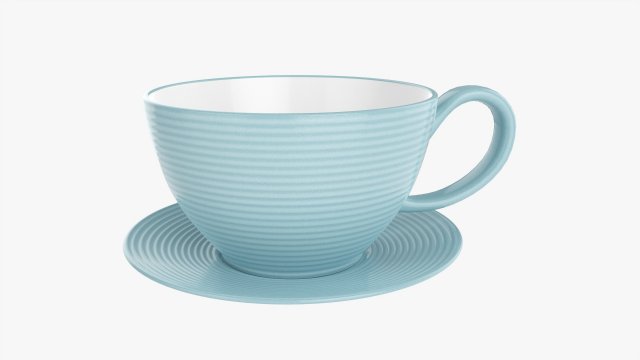 Coffee Mug With Saucer 03 Modelo 3D .c4d .max .obj .3ds .fbx .stl .blend 