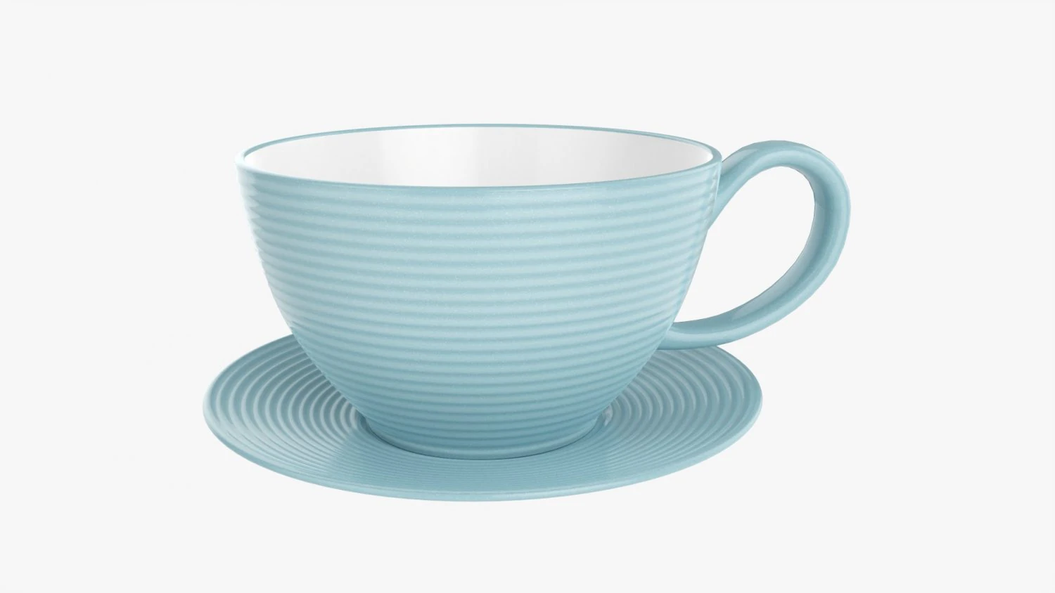 Coffee Mug With Saucer 03 3D Model .c4d .max .obj .3ds .fbx .stl .blend 