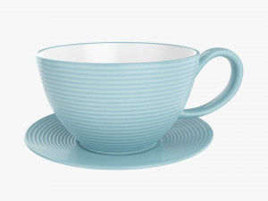 Coffee Mug With Saucer 03 3D Model