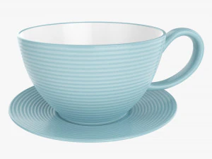 Coffee Mug With Saucer 03 3D Model