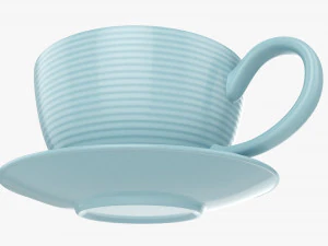 Coffee Mug With Saucer 03 3D Model
