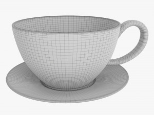 Coffee Mug With Saucer 03 Modelo 3D