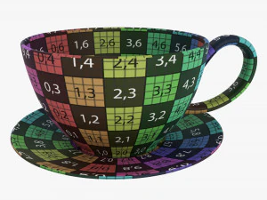Coffee Mug With Saucer 03 3D Model