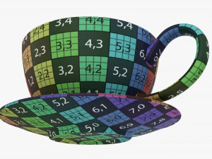 Coffee Mug With Saucer 03 3D Model
