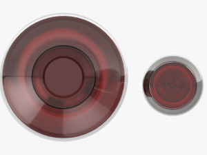 Decanter With Wine And Glass Modelo 3D