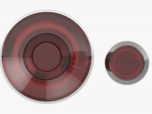 Decanter With Wine And Glass 3D Model