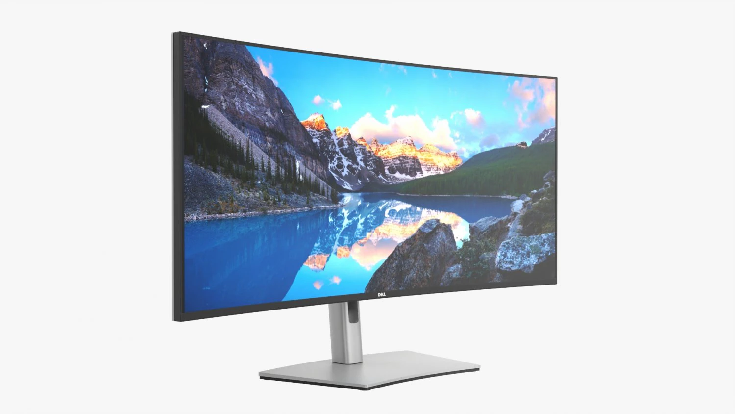 Dell Ultrasharp Lcd 38 Curved Inch Monitor 3D Model .c4d .max .obj .3ds .fbx .stl .blend 