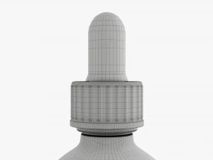 Damlalıklı Şişe Yuvarlak 3D Model