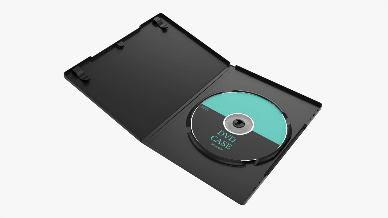DVD Case Open With Disc 01 Mockup 3D Model .c4d .max .obj .3ds .fbx .stl .blend 