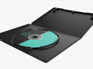 DVD Case Open With Disc 01 Mockup 3D Model