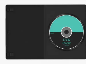 DVD Case Open With Disc 01 Mockup 3D Model