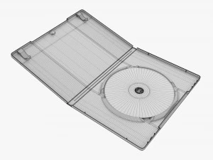DVD Case Open With Disc 01 Mockup 3D Model