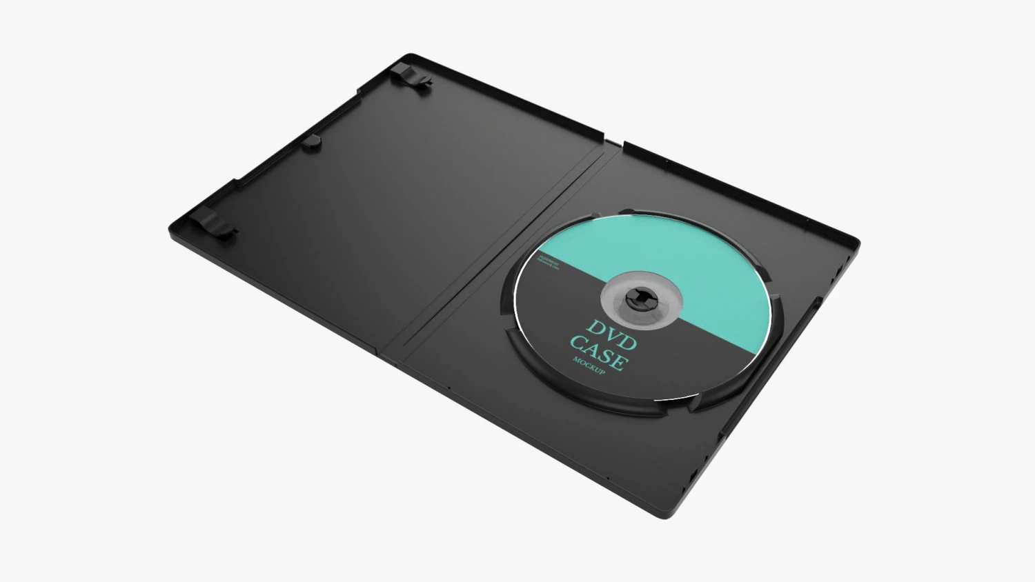DVD Case Open With Disc 02 Mockup 3D Model .c4d .max .obj .3ds .fbx .stl .blend 