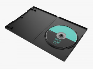 DVD Case Open With Disc 02 Mockup 3D Model