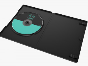 DVD Case Open With Disc 02 Mockup 3D Model