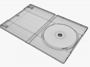 DVD Case Open With Disc 02 Mockup 3D Model