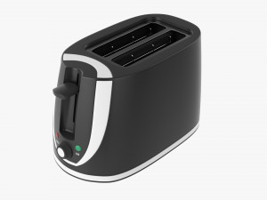 Electric Modern Toaster Black 3D 모델