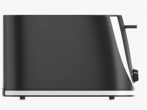 Electric Modern Toaster Black 3D Model