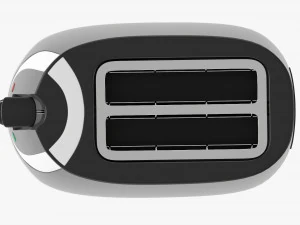 Electric Modern Toaster Black 3D Model