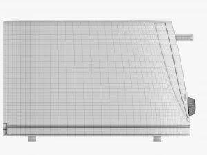 Electric Modern Toaster Black 3D Model