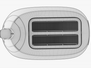 Electric Modern Toaster Black 3D 모델