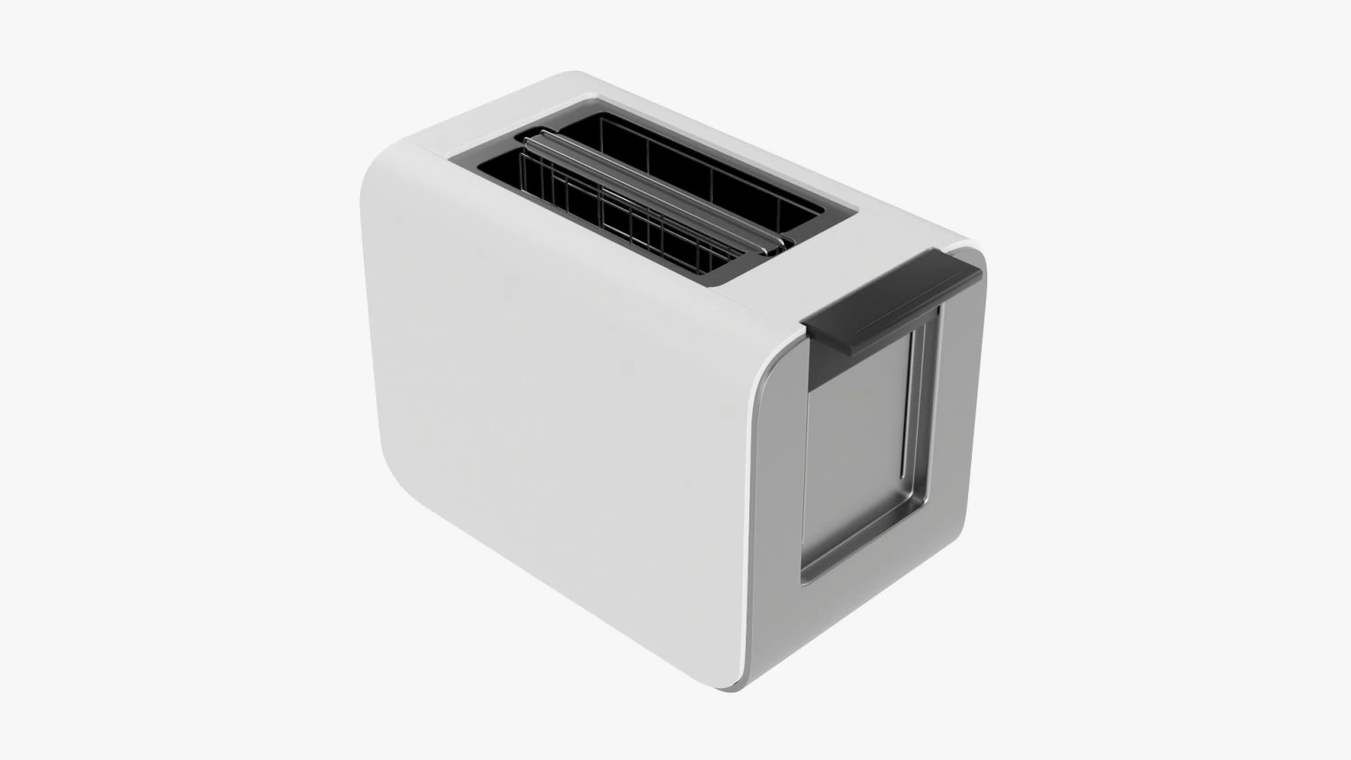 Electric Modern Toaster White 3D Model .c4d .max .obj .3ds .fbx .stl .blend 