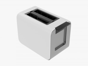 Electric Modern Toaster White 3D Model
