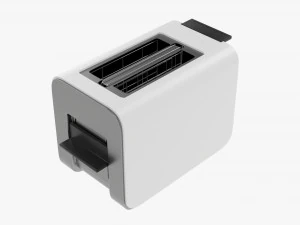 Electric Modern Toaster White 3D Model