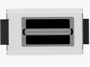 Electric Modern Toaster White 3D Модель