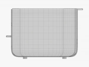 Electric Modern Toaster White 3D Model