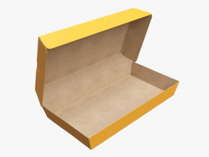 Fast Food Paper Box 01 Large Open 3D मॉडल