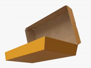 Fast Food Paper Box 01 Large Open 3D Model
