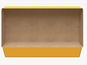Fast Food Paper Box 01 Large Open 3D Model