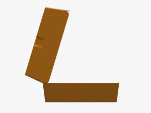 Fast Food Paper Box 01 Large Open 3D Model