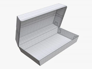 Fast Food Paper Box 01 Large Open 3D Model