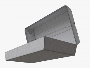 Fast Food Paper Box 01 Large Open 3D Model