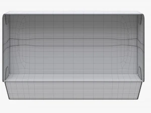 Fast Food Paper Box 01 Large Open 3D Model