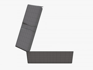 Fast Food Paper Box 01 Large Open Modelo 3D