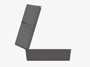 Fast Food Paper Box 01 Large Open 3D Model