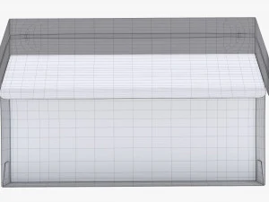 Fast Food Paper Box 01 Large Open 3D Model