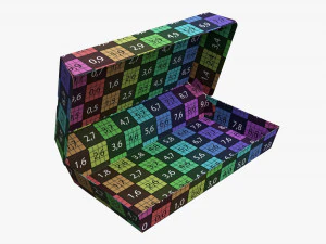 Fast Food Paper Box 01 Large Open 3D Model